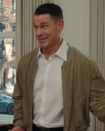 Little Brother John Cena Beige Suede Bomber Jacket